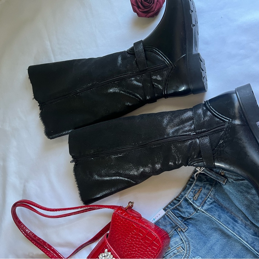 BAMBOO Black Over the Knee Boots - Picture 4 of 9